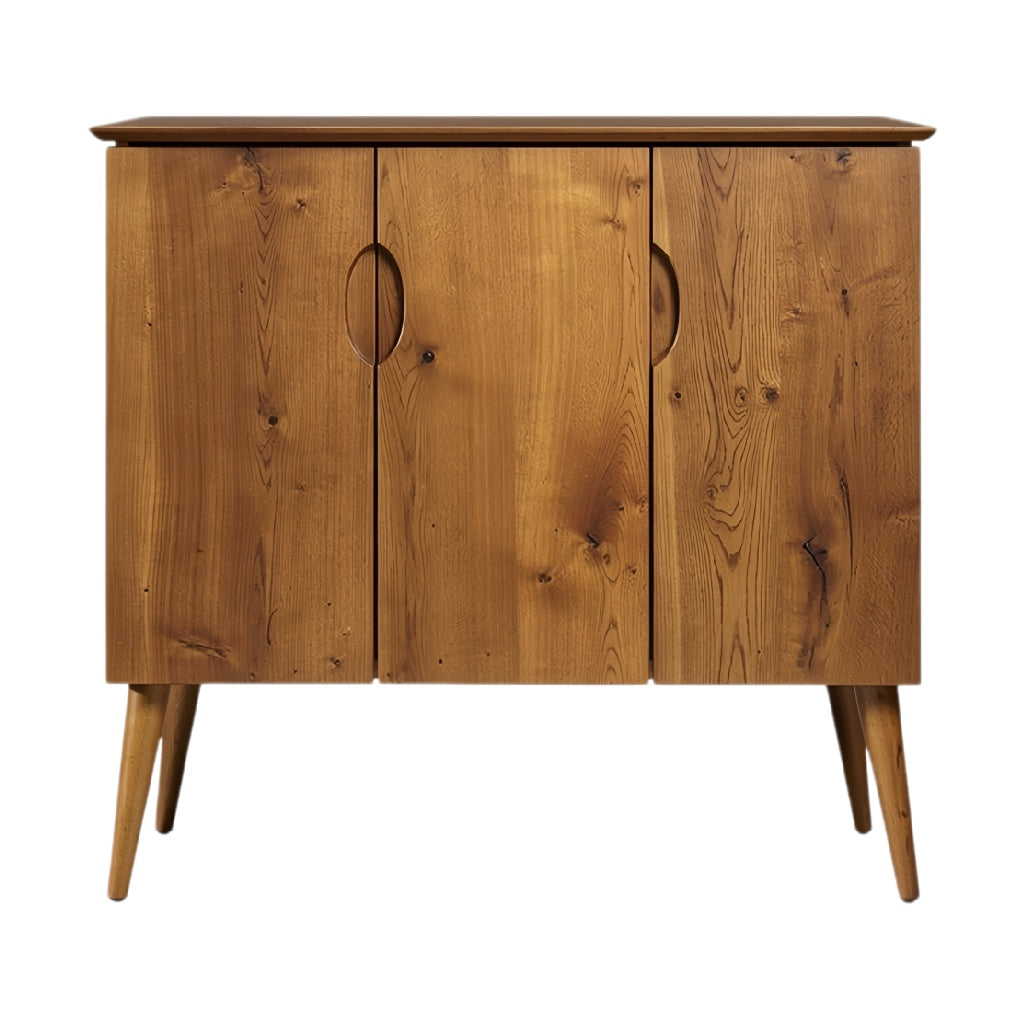 **Technische titel in het Nederlands: Modern houten dressoir met drie deuren**