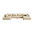 **Moderne L-vormige bank met kussens**