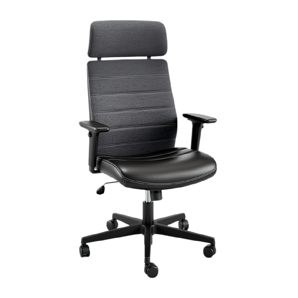 **Ergonomische bureaustoel met verstelbare rugleuning en armsteunen**