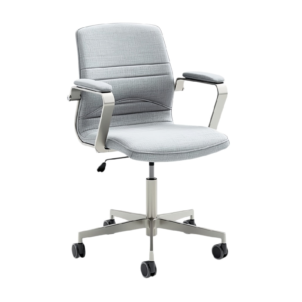 **Ergonomische bureaustoel met verstelbare armleuningen en wielen**